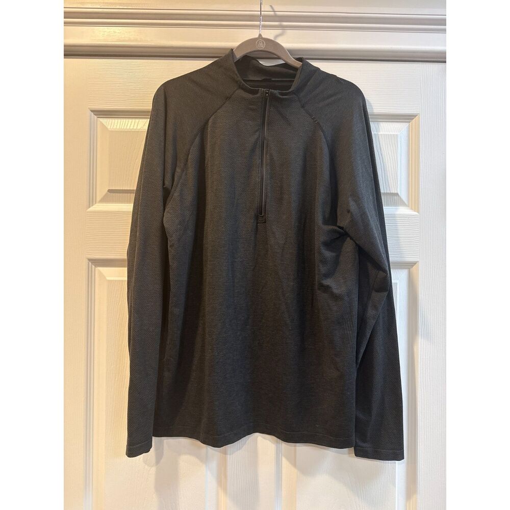 Lululemon Textured Mesh Running Jacket Grey Black Womens XL